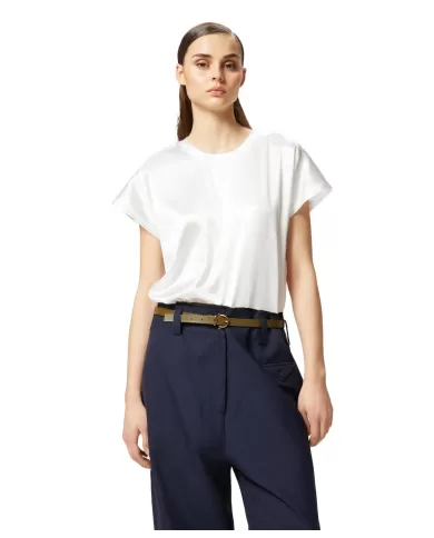 Blusa Donna bianca in seta 100100 A2JR FARIDA|PINKO