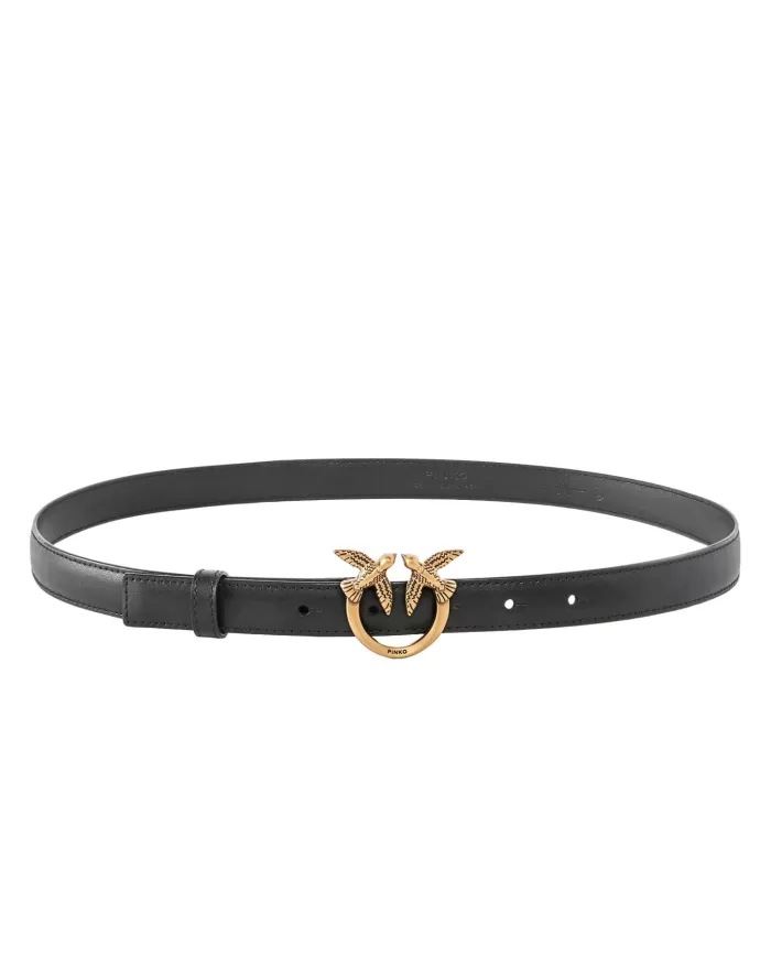 Cintura Donna in pelle nero/oro antico 100143 A0F1 LOVE h2|PINKO Cintura Donna in pelle nero/oro antico 100143 A0F1 LOVE h2|PINKO