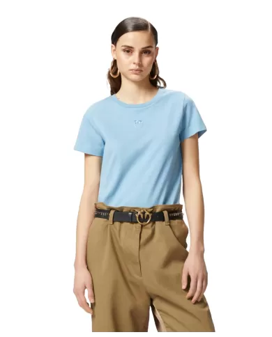 T-shirt Donna azzurra in cotone 100355 A2HN BUSSOLOTTO|PINKO T-shirt Donna azzurra in cotone 100355 A2HN BUSSOLOTTO|PINKO