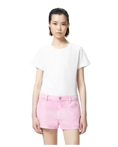T-shirt Donna bianca con logo ricamato 100355 A2HN BUSSOLOTTO|PINKO T-shirt Donna bianca con logo ricamato 100355 A2HN BUSSOLOTTO|PINKO
