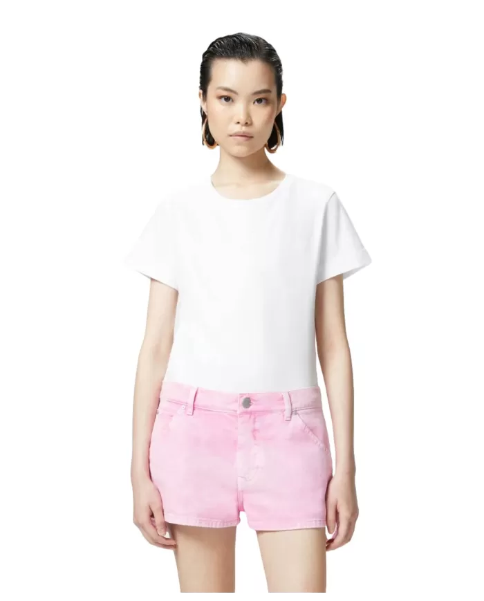 T-shirt Donna bianca con logo ricamato 100355 A2HN BUSSOLOTTO|PINKO T-shirt Donna bianca con logo ricamato 100355 A2HN BUSSOLOTTO|PINKO