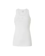 Canotta Donna bianca con logo ricamato 100807 A2C1 CALCOLATORE|PINKO