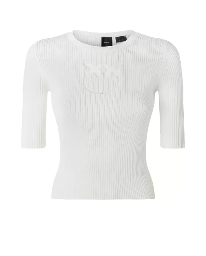 Maglia Donna bianca logo in trasparenza 102017 A1KW TRITONE|PINKO Maglia Donna bianca logo in trasparenza 102017 A1KW TRITONE|PINKO