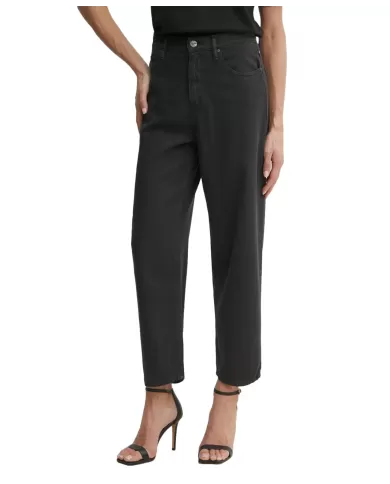 Jeans Donna nero a vita alta largo 103857 A2H6 ESTELLE PE|PINKO