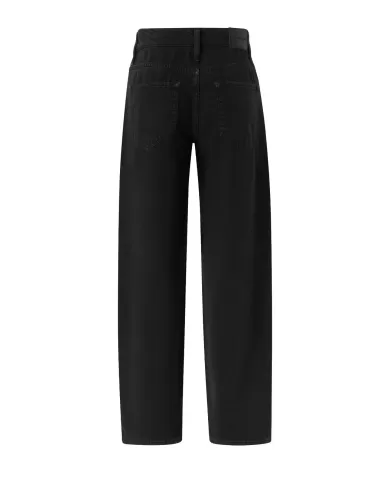 Jeans Donna nero a vita alta largo 103857 A2H6 ESTELLE PE|PINKO