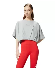 T-shirt Donna grigia con logo ricamato 104257 A2F8 TORRONE|PINKO T-shirt Donna grigia con logo ricamato 104257 A2F8 TORRONE|PINKO