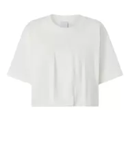 T-shirt Donna bianca con logo ricamato 104257 A2F8 TORRONE|PINKO T-shirt Donna bianca con logo ricamato 104257 A2F8 TORRONE|PINKO