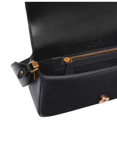 Borsa Donna nero/oro antico modello mini 104340 A0QO SLOUCHY|PINKO