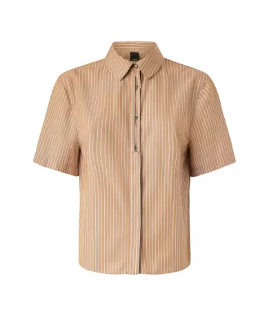 Camicia Donna a maniche corta rigate 104779 A2FH INNUENDO|PINKO