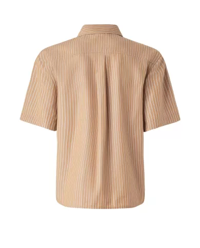 Camicia Donna a maniche corta rigate 104779 A2FH INNUENDO|PINKO