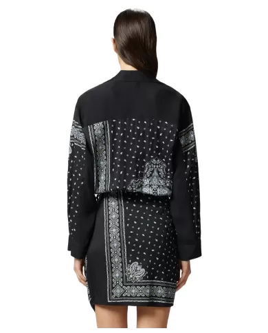 Abito Donna a camicia stampa bandana 104665 A2CK MESOPOTAMIA |PINKO