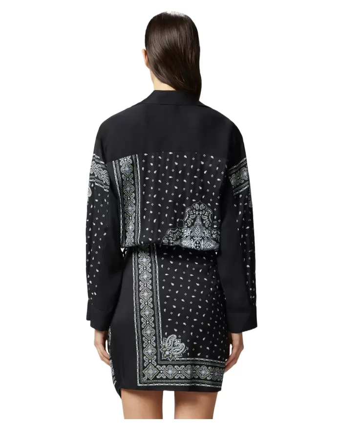 Abito Donna a camicia stampa bandana 104665 A2CK MESOPOTAMIA |PINKO Abito Donna a camicia stampa bandana 104665 A2CK MESOPOTAMIA |PINKO