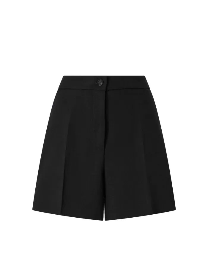 Shorts Donna nero a vita alta con piega 104702 A2EJ PENNY | PINKO Shorts Donna nero a vita alta con piega 104702 A2EJ PENNY | PINKO