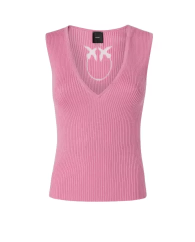 Top Donna con logo in trasparenza sul retro104808 A1KW AGNER|PINKO