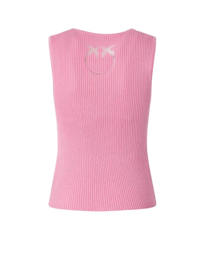 Top Donna con logo in trasparenza sul retro104808 A1KW AGNER|PINKO Top Donna con logo in trasparenza sul retro104808 A1KW AGNER|PINKO