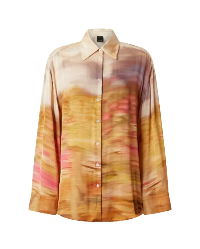 Camicia Donna fantasia paesaggio beige/rosa 104864 A2G0 LIFE|PINKO Camicia Donna fantasia paesaggio beige/rosa 104864 A2G0 LIFE|PINKO