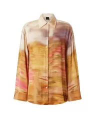 Camicia Donna fantasia paesaggio beige/rosa 104864 A2G0 LIFE|PINKO