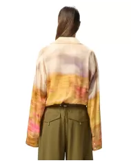 Camicia Donna fantasia paesaggio beige/rosa 104864 A2G0 LIFE|PINKO