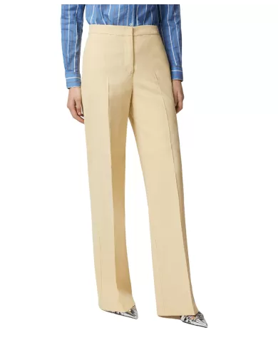 Pantaloni Donna giallo modello ampio 104929 A0IM JACOPONE|PINKO