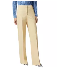 Pantaloni Donna giallo modello ampio 104929 A0IM JACOPONE|PINKO