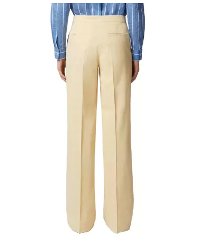 Pantaloni Donna giallo modello ampio 104929 A0IM JACOPONE|PINKO