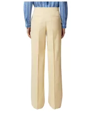 Pantaloni Donna giallo modello ampio 104929 A0IM JACOPONE|PINKO