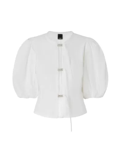 Blusa Donna bianca manica a palloncino 105185 A2LD RUDI|PINKO