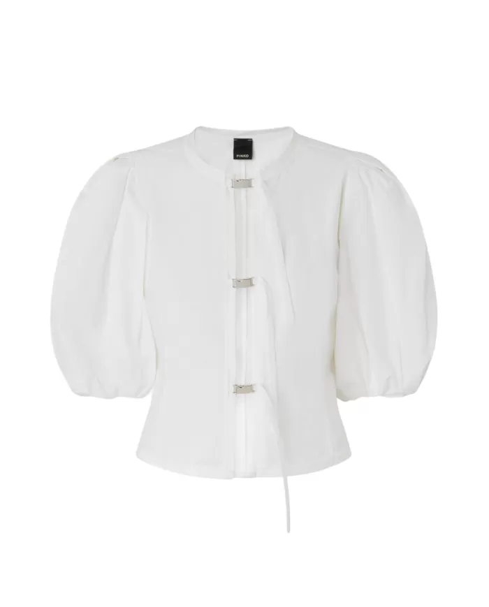 Blusa Donna bianca manica a palloncino 105185 A2LD RUDI|PINKO Blusa Donna bianca manica a palloncino 105185 A2LD RUDI|PINKO