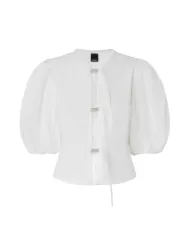 Blusa Donna bianca manica a palloncino 105185 A2LD RUDI|PINKO