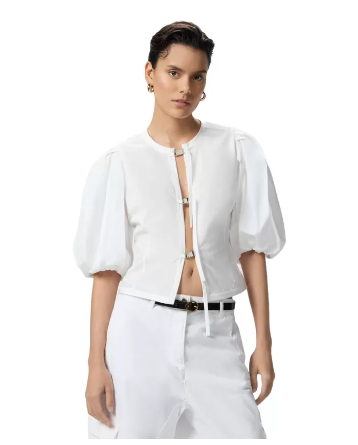Blusa Donna bianca manica a palloncino 105185 A2LD RUDI|PINKO Blusa Donna bianca manica a palloncino 105185 A2LD RUDI|PINKO