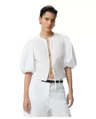 Blusa Donna bianca manica a palloncino 105185 A2LD RUDI|PINKO