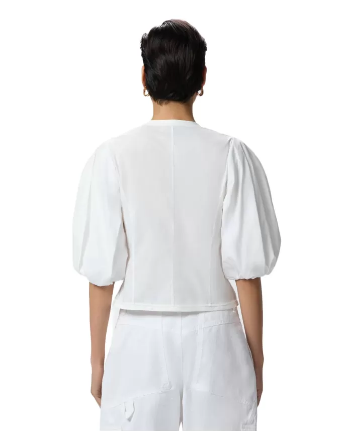 Blusa Donna bianca manica a palloncino 105185 A2LD RUDI|PINKO