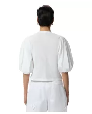 Blusa Donna bianca manica a palloncino 105185 A2LD RUDI|PINKO