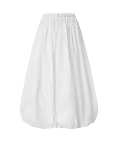 Gonna Donna bianca lunga a palloncino 105214 A2LD JOHNNY|PINKO