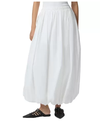 Gonna Donna bianca lunga a palloncino 105214 A2LD JOHNNY|PINKO