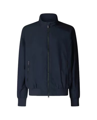 SAVE THE DUCK Bomber Uomo D35190M DARK20 FINLAY PE 2025 regular in tinta unita con patch logata 90010 BLUE BLACK