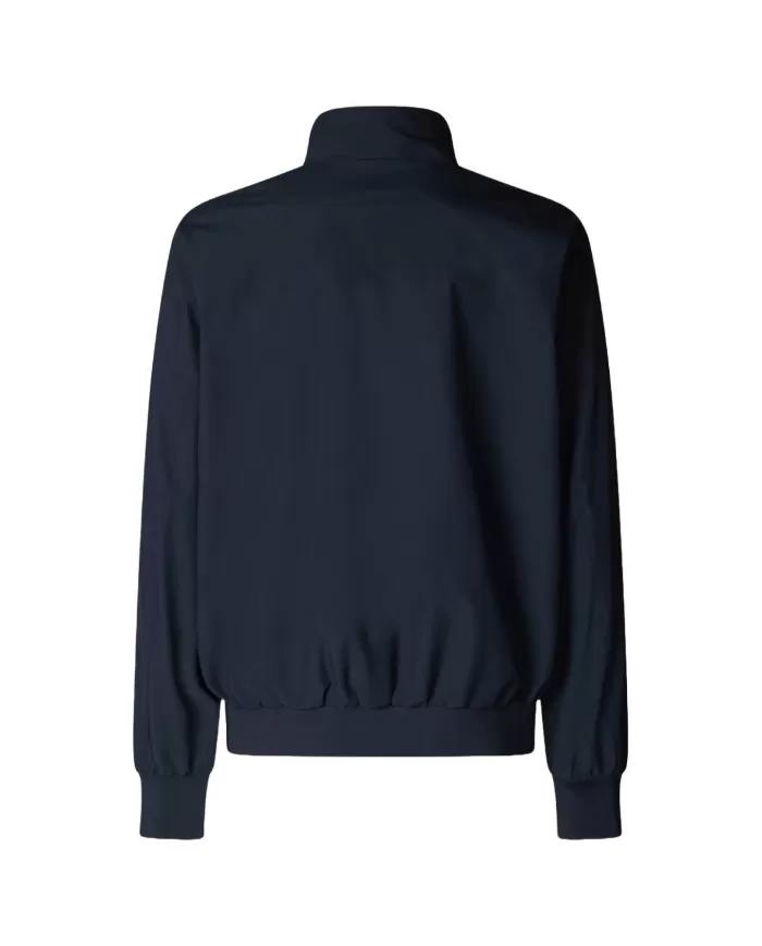 SAVE THE DUCK Bomber Uomo D35190M DARK20 FINLAY PE 2025 regular in tinta unita con patch logata 90010 BLUE BLACK SAVE THE DUCK Bomber Uomo D35190M DARK20 FINLAY PE 2025 regular in tinta unita con patch logata 90010 BLUE BLACK