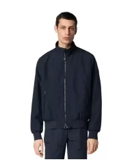 SAVE THE DUCK Bomber Uomo D35190M DARK20 FINLAY PE 2025 regular in tinta unita con patch logata 90010 BLUE BLACK SAVE THE DUCK Bomber Uomo D35190M DARK20 FINLAY PE 2025 regular in tinta unita con patch logata 90010 BLUE BLACK