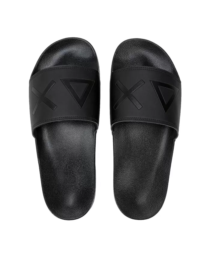 Ciabatta Uomo mare nera con fascia logata X35102 SLIPPERS LOGO|SUN68 Ciabatta Uomo mare nera con fascia logata X35102 SLIPPERS LOGO|SUN68