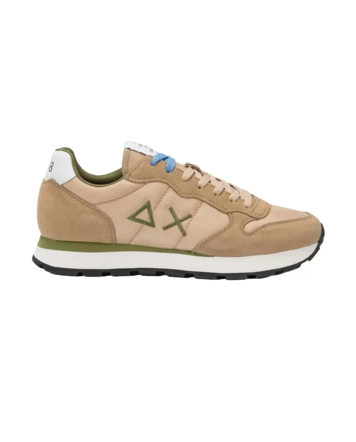 Sneakers Uomo beige tessuto/pelle scamosciata Z35101 TOM SOLID|SUN68 Sneakers Uomo beige tessuto/pelle scamosciata Z35101 TOM SOLID|SUN68