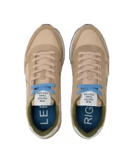 Sneakers Uomo beige tessuto/pelle scamosciata Z35101 TOM SOLID|SUN68