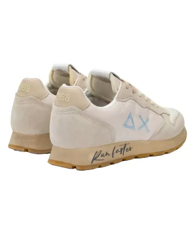 Sneakers Uomo bianco/panna tessuto/camoscio Z35105 TOM VINTAG|SUN68