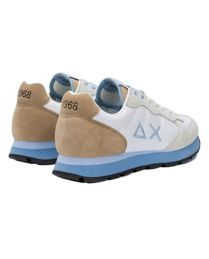 Sneakers Uomo bianca in tessuto/camoscio Z35108 TOM MULTICOLOR|SUN68