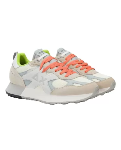 Sneakers Uomo bianco panna con logo laterale Z35115 JAKI OUTDOOR|SUN68