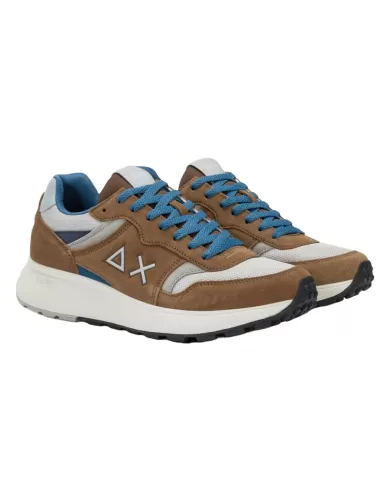 Sneakers Uomo marrone e dettagli azzurro Z35125 SUNDAY DA|SUN68