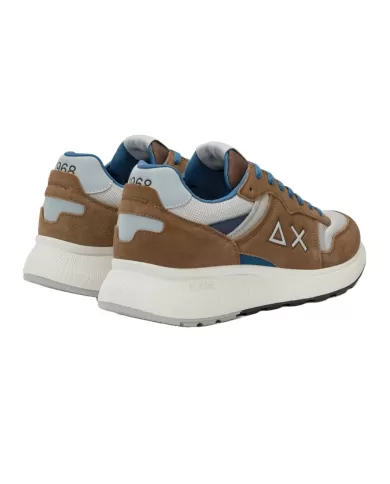 Sneakers Uomo marrone e dettagli azzurro Z35125 SUNDAY DA|SUN68