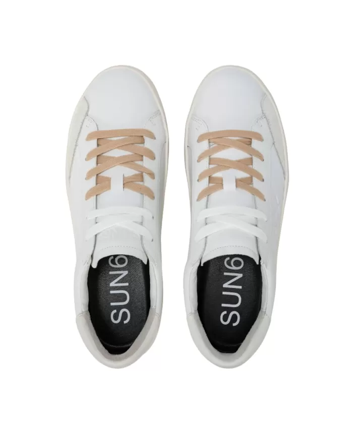 Sneakers Uomo bianca in pelle Z35140 STREET LEATHER|SUN68