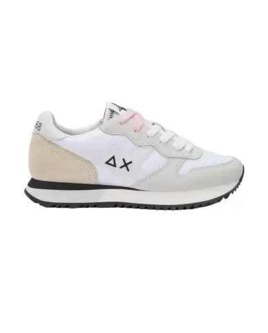 Sneakers Donna bianca tessuto/camoscio Z35212 STARGIRL GLITTER|SUN68