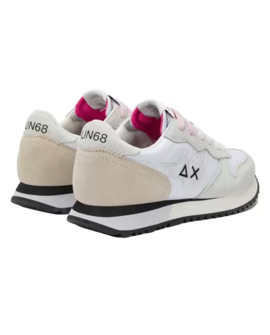 Sneakers Donna bianca tessuto/camoscio Z35212 STARGIRL GLITTER|SUN68