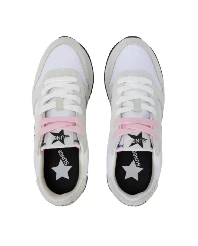 Sneakers Donna bianca tessuto/camoscio Z35212 STARGIRL GLITTER|SUN68